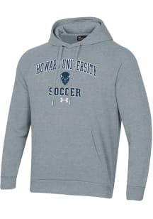 Under Armour Howard Bison Mens Grey Soccer Rival Long Sleeve Hoodie