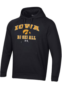 Under Armour Iowa Hawkeyes Mens Black Baseball Rival Long Sleeve Hoodie