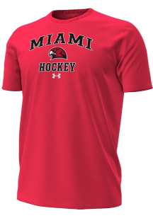 Under Armour Miami RedHawks Red Hockey Performance Short Sleeve T Shirt