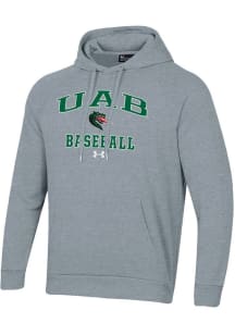 Under Armour UAB Blazers Mens Grey Baseball Rival Long Sleeve Hoodie