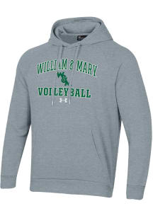 Under Armour William & Mary Tribe Mens Grey Volleyball Rival Long Sleeve Hoodie