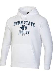 Under Armour Penn State Nittany Lions Mens White Hockey Rival Long Sleeve Hoodie