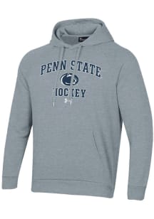 Under Armour Penn State Nittany Lions Mens Grey Hockey Rival Long Sleeve Hoodie
