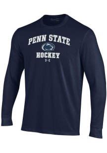 Under Armour Penn State Nittany Lions Navy Blue Hockey Performance Long Sleeve T Shirt
