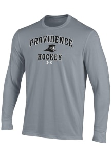 Under Armour Providence Friars Grey Hockey Performance Long Sleeve T Shirt