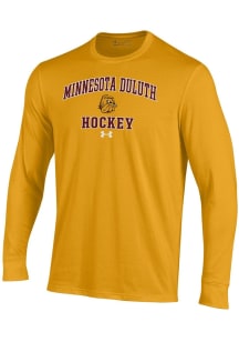 Under Armour UMD Bulldogs Gold Hockey Performance Long Sleeve T Shirt