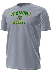 Under Armour Vermont Catamounts Grey Hockey Performance Short Sleeve T Shirt