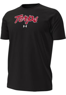 Under Armour Maryland Terrapins Black Performance Short Sleeve T Shirt
