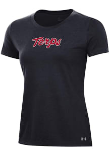 Under Armour Maryland Terrapins Womens Black Performance Short Sleeve T-Shirt