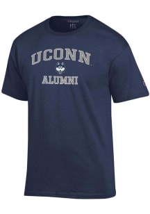 Champion UConn Huskies Navy Blue Logo Alumni Jersey Short Sleeve T Shirt