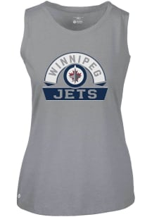 Levelwear Winnipeg Jets Womens Grey Macy Banner Arch Tank Top