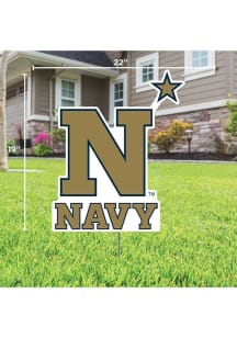 Navy Midshipmen Primary Yard Sign - Gold