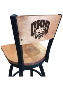 Ohio Bobcats Maple Seat Maple Back Swivel Pub Stool - Brown