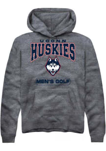 Summit Sportswear UConn Huskies Mens Grey Heather Men's Golf Long Sleeve Hoodie