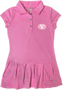 BYU Cougars Toddler Girls Pink Caroline Short Sleeve Dress