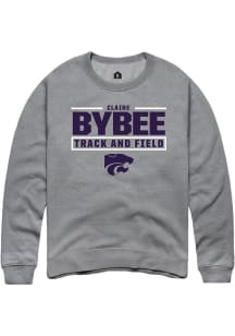 Claire Bybee K-State Wildcats Mens Graphite NIL Stacked Box Player Crew