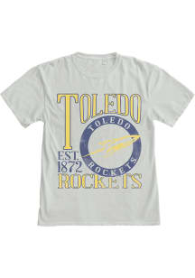 Blue 84 Toledo Rockets Grey Overdyed First Dibs Short Sleeve T Shirt