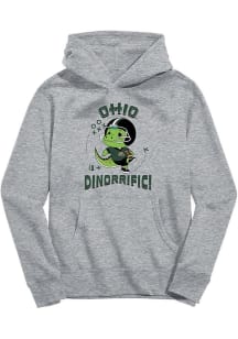 Vive La Fete Ohio Bobcats Youth Grey Dino-Riffic Long Sleeve Hoodie