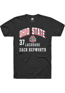 Zach Hepworth Ohio State Buckeyes Black NIL Arch Logo Short Sleeve Player T Shirt