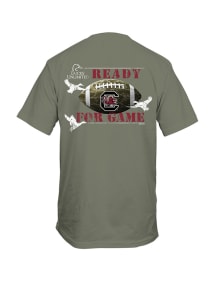 South Carolina Gamecocks Olive Ducks Unlimited Camo Football Short Sleeve T Shirt