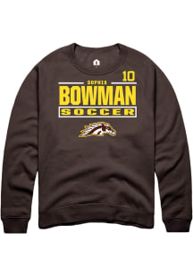 Sophia Bowman Western Michigan Broncos Mens Brown NIL Stacked Box Player Crew