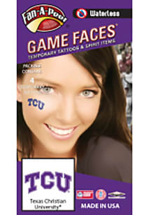 TCU Horned Frogs Peel Stick 4 Pack Tattoo
