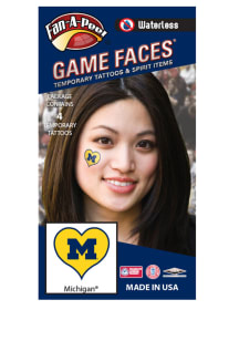 Michigan Wolverines Heart 4 Pack Tattoo