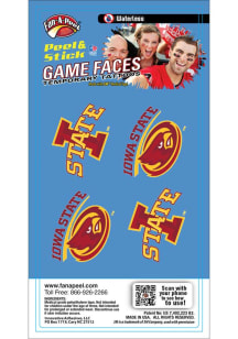 Iowa State Cyclones 4pk Assorted Logos Tattoo