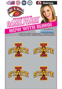 Iowa State Cyclones 4pk Glitter Tattoo