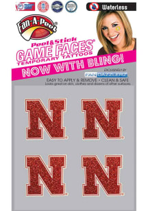 Nebraska Cornhuskers Glitter 4pk Tattoo