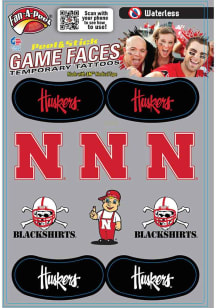 Nebraska Cornhuskers Combo Sheet Tattoo
