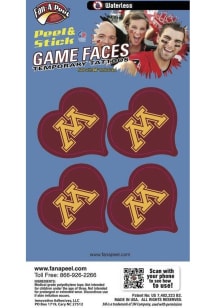 Minnesota Golden Gophers 4pk Heart Tattoo