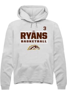Ej Ryans Western Michigan Broncos Mens White NIL Stacked Box Player Hood