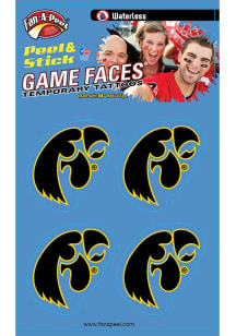 Iowa Hawkeyes 4pk Game Face Tattoo