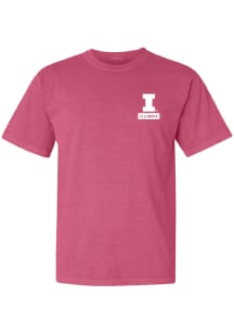Summit Sportswear Illinois Fighting Illini Womens Pink Pink Out Short Sleeve T-Shirt
