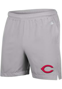 Champion Cincinnati Reds Mens Ash Woven Shorts