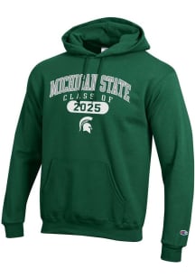Champion Michigan State Spartans Mens Green Class of 2025 Pill Powerblend Long Sleeve Hoodie