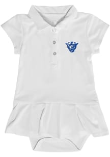 Georgia State Panthers Baby Girls White Caroline Short Sleeve Dress