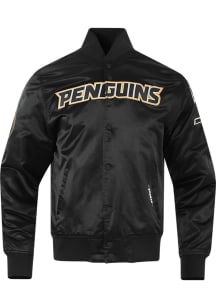 Pro Standard Pittsburgh Penguins Mens Black Classic Satin Light Weight Jacket