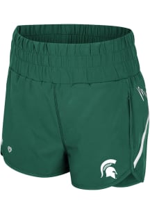 Colosseum Michigan State Spartans Womens Green Levitation Shorts