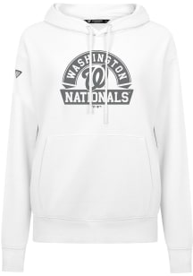Levelwear Washington Nationals Womens White Adorn Arch Hooded Sweatshirt