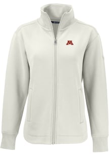 Cutter and Buck Minnesota Golden Gophers Womens White Roam Light Weight Jacket
