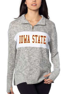 Iowa State Cyclones Womens Grey Cozy Qtr Zip