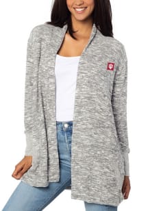 Indiana Hoosiers Womens Grey Cozy Long Sleeve Cardigan