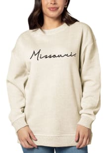 Missouri Tigers Womens Yellow Warm Up Crew Sweatshirt