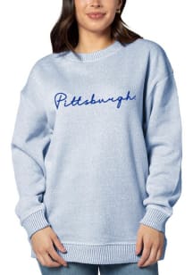 Pitt Panthers Womens Blue Warm Up Crew Sweatshirt