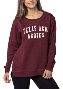 Texas A&M Aggies Womens Maroon Back to Basics Crew Sweatshirt