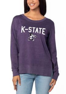 K-State Wildcats Womens Purple Everday Style Design LS Tee