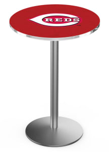 Cincinnati Reds Stainless Round Base Pub Table