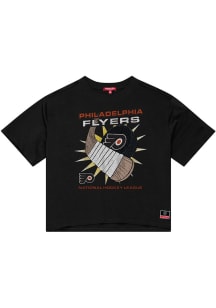 Mitchell and Ness Philadelphia Flyers Womens Black Slapshot Star Short Sleeve T-Shirt